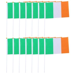 20 Pcs Hand Waving Flag Handheld Ireland Flags Country Small with Stick - Picture 1 of 12