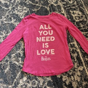 Girl Long Sleeve Shirt Gap Kids Large 10/12 Beatles Sequin EUC - Picture 1 of 4