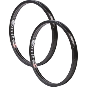 2 Pack Odyssey Hazard Lite Rim - 20", Black 36H Schrader Valve BMX Bicycle Rim - Picture 1 of 2