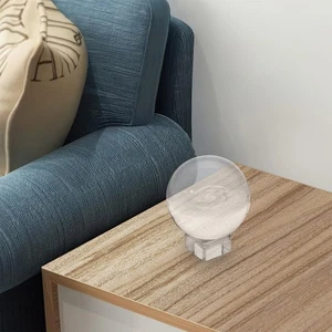 Set 2 3 Pezzi Supporto Sfera Cristallo Base Sfere Trasparenti Porta Decorativo - Foto 1 di 12
