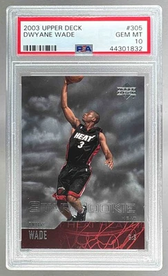 44301832 Dwyane Wade 2003 Upper Deck #305 Rookie RC PSA 10 - Image 1 of 3