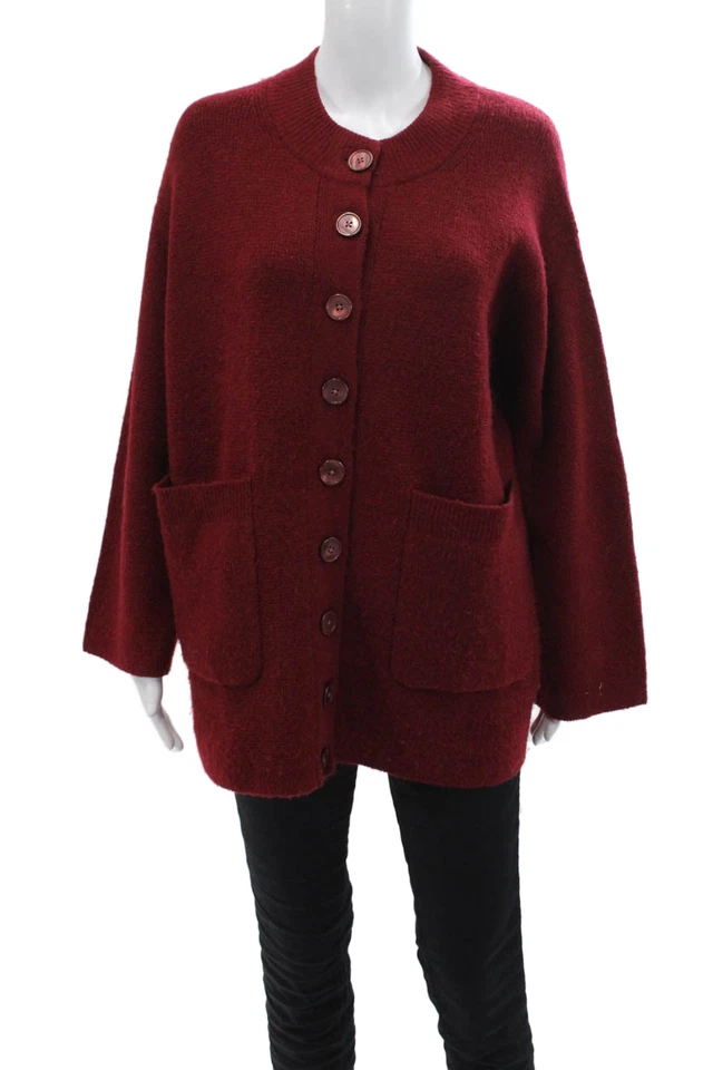 J Crew женщин ворота карманы на пуговицах кардиган свитер верхний красный размер XS - Изображение 1 из 4