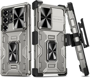 Coque VEGO Galaxy S25 6,9" Ultra avec béquille, étui et housse appareil photo - Titane - Photo 1 sur 8