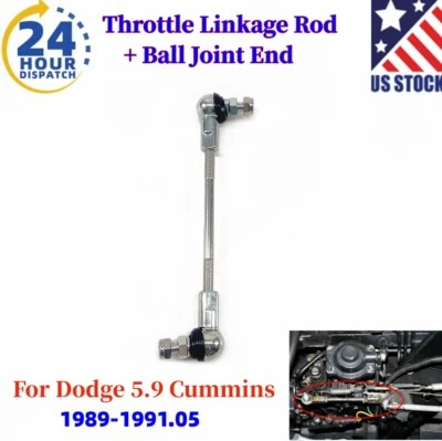 For 1989-91 Dodge 5.9 Cummins D250 D350 W350 W250 Throttle Linkage Rod 5011955AB - Image 1 of 4