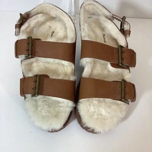 Madewell Madelyn Shearling Lined Strapped Sandal Sz 8 NWOB - Picture 1 of 5