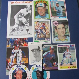 MONTREAL EXPOS (10 DIF) AUTOGRAPH 1969 BILL STONEMAN GENE MAUCH WALLACH LEE HUNT - Picture 1 of 11