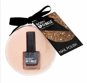 BUBBLE Black Shade BORN Sparkle Glimmer Smalto Unghie Glitter Lucido Nail Art 8ML A - Foto 1 di 2