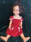 Vintage Mattel 1960s Chatty Cathy 20” Doll  Mute Brunette Brown Eyes Soft Face