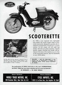 1959 Jawa Scooterette 50 Scooter Original Print Ad - Picture 1 of 1