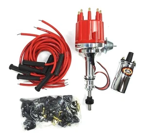 Pertronix Ignition Kit Includes Ford 351W Billet Dist Red Cap, Coil & Wires - Picture 1 of 1