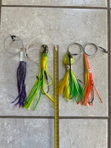 4 Saltwater offshore fishing lures for trolling Mahi, Tuna, Dophin, Sailfish - Picture 1 of 5