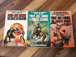Philip Jose Farmer World Of Tiers 3 Book Lot Boris Vallejo Cover Art - Picture 1 of 15