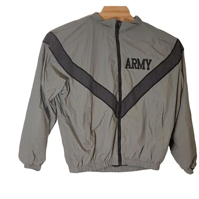 Ветровка армейская США PT разминка куртка размер средний длинный серый с подкладкой - Изображение 1 из 4