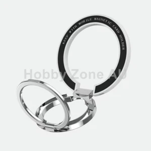 Magnetic Phone Grip Finger With Ring Stand Car Holder White Bracket iPhone15 Pro - Picture 1 of 13