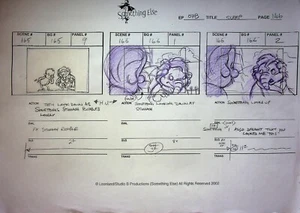 Something Else 2003 Serie de TV COLIN WHITE Producción Storyboard Lápiz KIKA #WC - Imagen 1 de 2