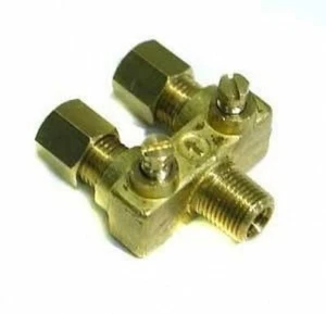 VÁLVULA PILOTO DOBLE AJUSTABLE 1/8"" NPT Entrada x 3/16"" OD Salida de Tubos A29301 - Imagen 1 de 3