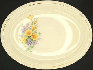 C1940 Universal Cambridge Buttercup & Lavender Oval Serving Platter Replacement - Picture 1 of 7