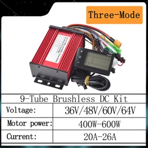 Kit Bici Elettrica 48v 600w Controller 36v 350w Scooter Display LCD Sine 25A Moto - Foto 1 di 12