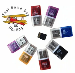 Transparent USB 2.0 Memory card reader adapter for Micro SD sdhc SDxC TF flash - Picture 1 of 2
