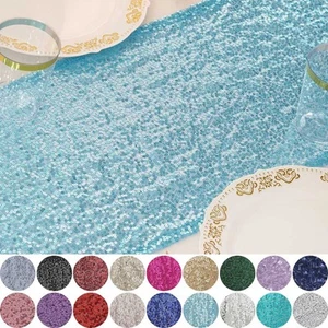 12 pcs 12x108" Sequined Sparkly TABLE RUNNERS Wedding Party Catering Linens SALE - Picture 1 of 119