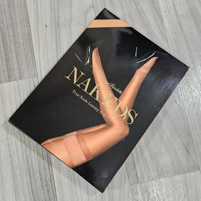 Medias transparentes de cedro Honey Birdette Nakeds Stay Ups talla L Foto 1 de 4