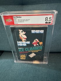 NES Ice Climber First Print Matte Sticker Nintendo NES PSA 8.5 CIB Black Box