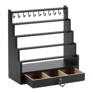 Schmuckregal mit 5 Ebenen, Abgestufter Holzbasis, Aufbewahrungsregal S2Y32550 - Bild 1 von 6