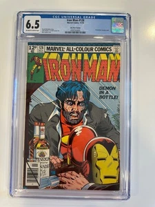 Iron Man #128 UK Price Variant 12P Marvel 1979 Demon in a Bottle CGC 6.5 - Picture 1 of 2