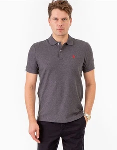 U.S. Polo Assn. Men's Ultimate Pique Polo, Gray Size XL Red Logo - Picture 1 of 9