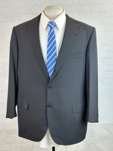 Brioni Italy Men's Ash Black Striped Super 150s Wool Suit 46R 39X27 $6,895 - Picture 1 of 18