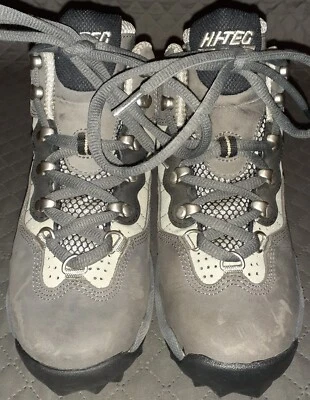 Botas de Senderismo Hi Tec Para Mujer Cuero Gamuza Gris Negro EE. UU. 8, UK 6, EURO 39 Foto 1 de 4