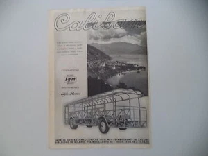 advertising Pubblicità 1949 AUTOBUS CALIBAN IGM - ARCORE - Bild 1 von 1