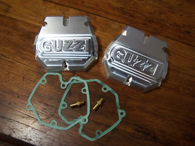 DOS cubiertas de válvula de aleación Moto Guzzi bloque pequeño 750 650 500 V7 clásico CAFE BREVA  Foto 1 de 3