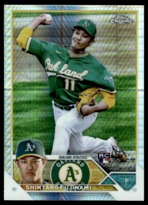 2023 TOPPS PRISM REFRACTOR Shintaro Fujinami Rookie Oakland Athletics #97 - Image 1 of 2