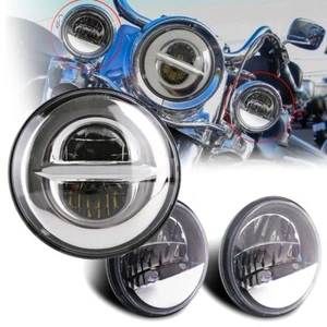 Faro LED de 7", luz antiniebla de paso de 4,5", ajuste Harley Street Glide FLHX Trike FLHXXX - Imagen 1 de 10