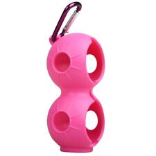 2 Ball Golf Ball Cover Silicone Protective Carrier with Carabiner 6 Colors