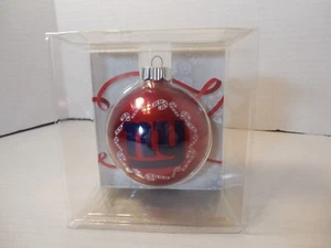 NFL New York Giants Football Glass Red Ornament New in package Classic Brands - Picture 1 of 9