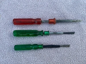 Vintage Lot of 3 Quick Wedge Screw Holder Screw Drivers Powr-Kraft Tools - Picture 1 of 6