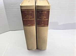 Dogs Their History & Development Vol 1 & 2 Edward Ash Cloth Deckled Edges - Imagen 1 de 8