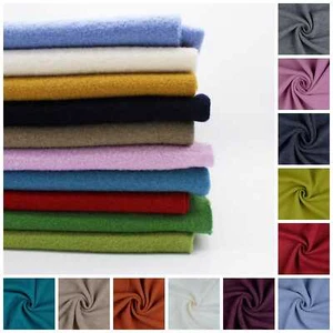 100% Pure New Boiled Wool - Dressmaking Tailoring Jacket Luxury Fabric - Picture 1 of 25