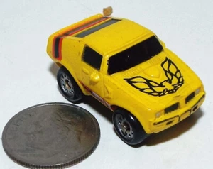 Small Micro Machine 1973 Pontiac Trans Am in Yellow w/ Black Wings on the Hood - Picture 1 of 3