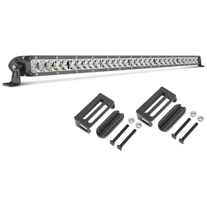 30" Single Row LED Work Light Bar & Front Hidden Behind Grille Mount Bracket 12V - Bild 1 von 22