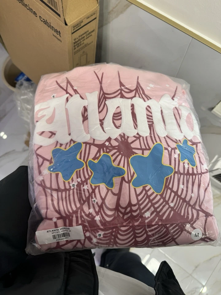 Sudadera con capucha para hombre Sp5der talla M (rosa claro) Foto 1 de 1