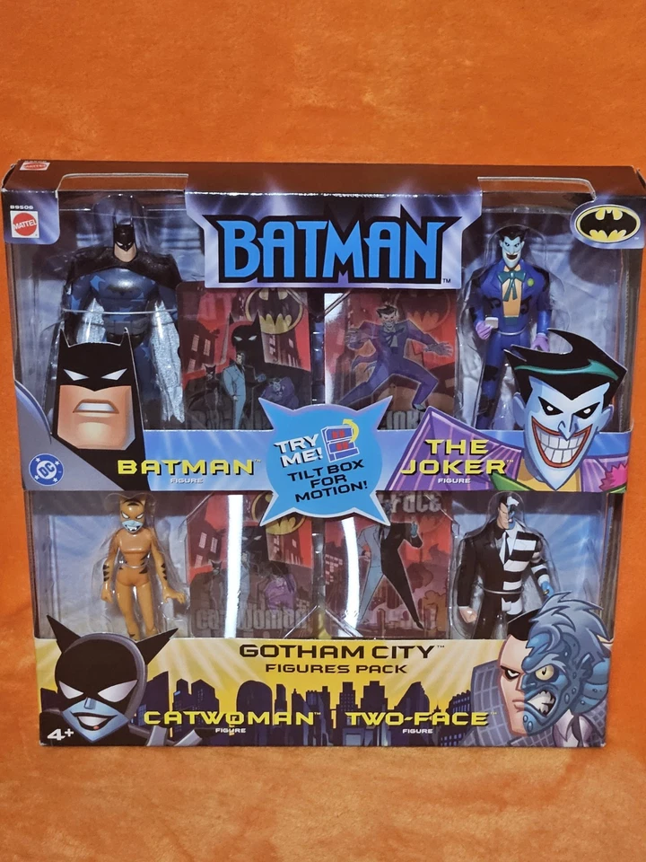 Batman Animated Gotham City Figures 4-pack MIB Mattel Joker Catwoman 2003