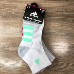 ADIDAS Womens Socks High Quarter Aeroready Cushioned 3 Pair Shoe Size 5-10 - Picture 1 of 5