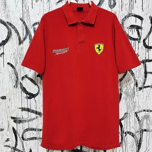 Vintage Official Ferrari 2002 Bridgestone Motosport Polo Red Logo Large F1 402 - Picture 1 of 24