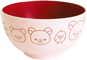 Rilakkuma Happy Life Soup Bowl Pink 362509 For Children MADE IN JAPAN - Picture 1 of 3