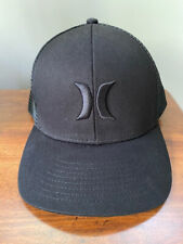 New Hurley Del Mar Trucker Cap Mesh Hat Adjustable Snapback Black/Black OSFM
