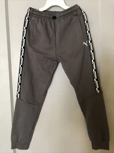 puma boy’s cotton fleece tape pants JR size L 14/16 - Picture 1 of 12
