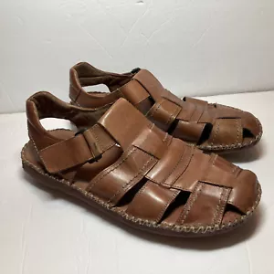 FLORSHEIM Herren Fischer Komfort Sandalen Braun Leder Gr. 11 M Peitschenstich 10,5 - Bild 1 von 8